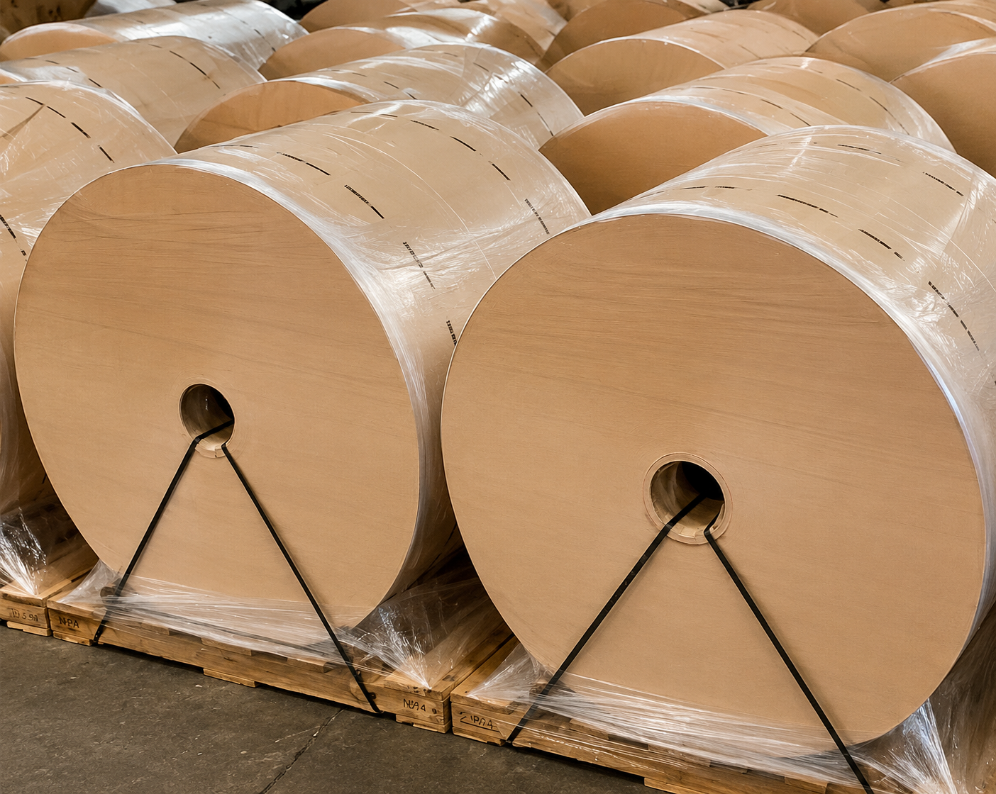 Wrapped paper jumbo rolls at KP Packaging