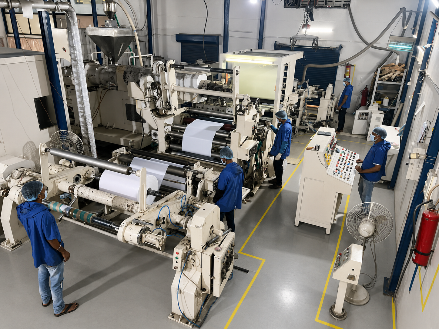Paper-making machine reflecting KP Packaging's decades of converting heritage